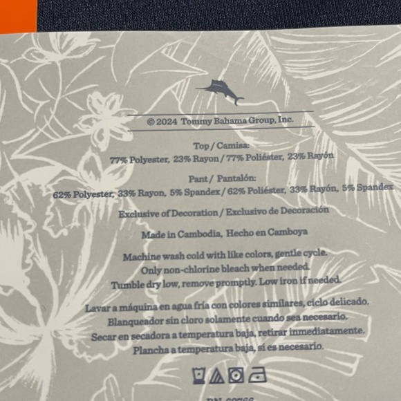 Tommy Bahama Men's Lounge Set With pockets Size XL Gray and blue New With Tags - Picture 2 of 5